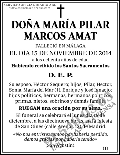 María Pilar Marcos Amat
